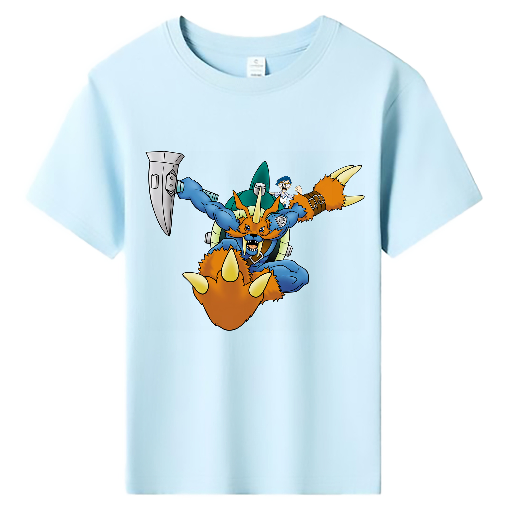 （画像用） Digimon デジタルモンスター/デジモン 綿100％キッズTシャツ（フロントプリント）
